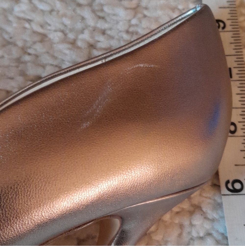 ZARA ROUND TOE Mettalic Round Toe Pumps Size 8 - Picture 14 of 16